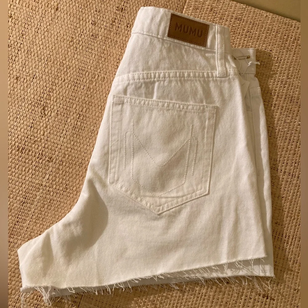 White denim shorts Show Me Your Mumu White Shorts - Picture 5 of 16